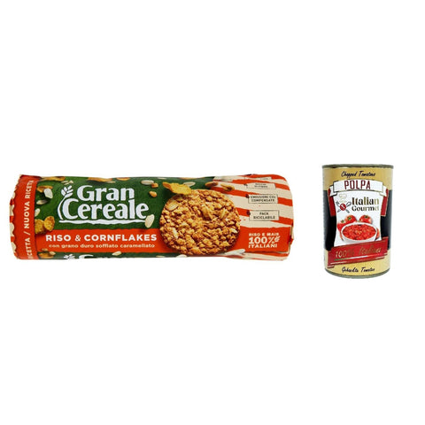 3x Mulino Bianco Gran Cereale, keks mit reis Getreide kekse Multi Cerealien 230 g + Itlaian Gourmet polpa 400 g italienisch Original