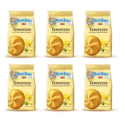 Mulino Bianco tenerezze al limone kekse Butterkeks Gebäck Sahne Zitrone 200g 6x Original italienisch