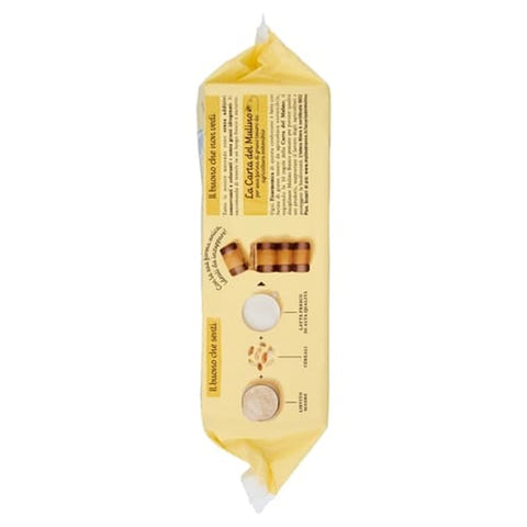 Mulino Bianco Kekse 9x Mulino Bianco fisarmoniche ai cereali  Natürlich gefüllte Sahnungsnack mit Gerstenmalzcreme und Kakao 296 g 8076809582995