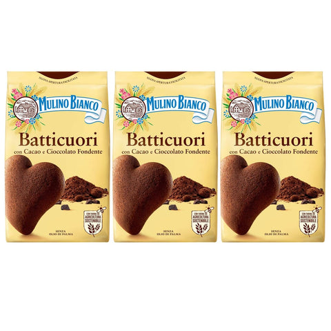 Mulino Bianco Kekse Mulino Bianco Batticuori Italienisches Mürbegebäck Kakao Kekse 350g x 3 pakete (Batticuori, x3) Original italienisch 5905141652772