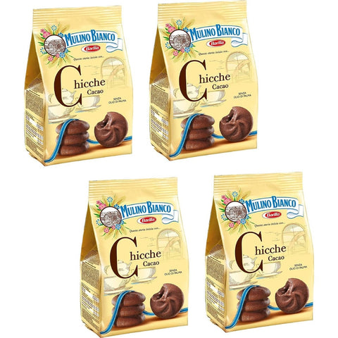 Mulino Bianco Kekse Mulino Bianco Chicche Shortcake gefüllt mit Kakao Creme, 200 g, 4 Stück Kekse italienisch Original 8076809545549