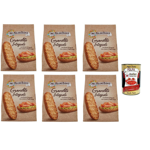 Mulino Bianco Kekse Mulino Bianco Crostini Granetti integrali Vollkorn Croutons, reich an Ballaststoffen Snack, 280 g italienisch Original 8076809501477