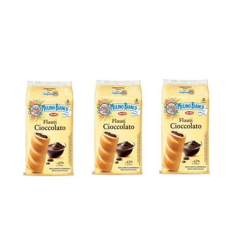 Mulino Bianco Kekse Mulino Bianco Kuchen mit Schokolade Flauti 35 g kekse schoko riegel snack italienisch Original 8076809524308
