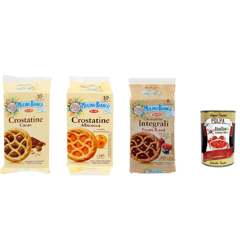 Mulino Bianco Crostatina Testpaket Cacao Albicocca Frutti rossi Kakao Aprikose rote Früchte italienisch Original