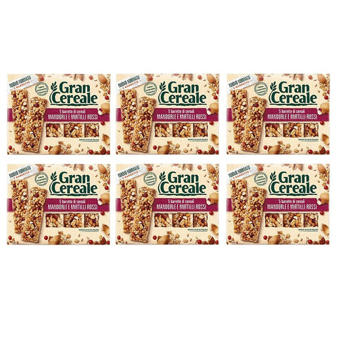 Mulino Bianco Müsliriegel Mulino Bianco Gran Cereale Barrette ai Cereali con Mandorle e Mirtilli Rossi Müsliriegel Getreideriegel mit Mandeln und Rote Beere 135g ( ) 6x 5 x 27g Original italienisch 8076809575218