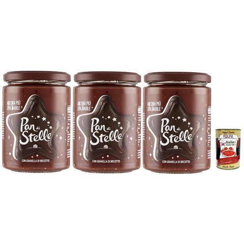Mulino Bianco Pan di Stelle Crema Spalmabile Haselnuss Streichfähige Creme Sahne mit Kekskörnern 380 g ohne Palmöl italienisch Original