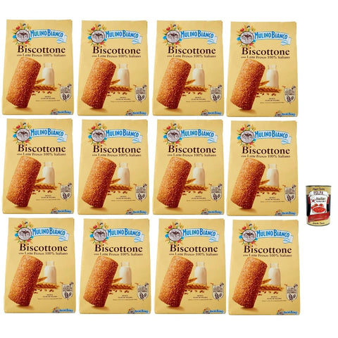 Mulino Bianco Snack Kuchen & Backwaren Mulino Bianco Biscottone Biscotti con Latte Fresco 100% italiano, Kekse mit frischer Milch 100% Italienisch, biscuits cookies 12x 700 g Original 8032804040014