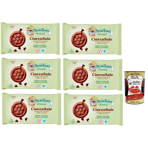 Mulino Bianco Snack Kuchen & Backwaren Mulino Bianco Mlino Bianco Armonia Cioccosole Gluten - und laktosefreie Schokoladenkekse mit Reis 6x 250g inkl. Italian Gourmet polpa 400g Original italienisch 8076809574310