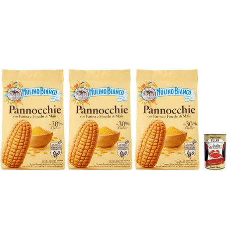 Mulino Bianco Pannocchie Biscotti con Farina di Mais, Kekse aus Maismehl, biscuits cookies 3x350g Original italienisch