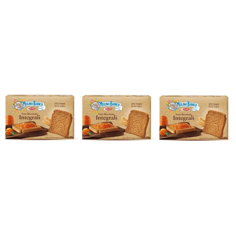 Mulino Bianco Fette Biscottate Volkoren Vollkorn Zwieback aus italien 3x 630 g Original italienisch