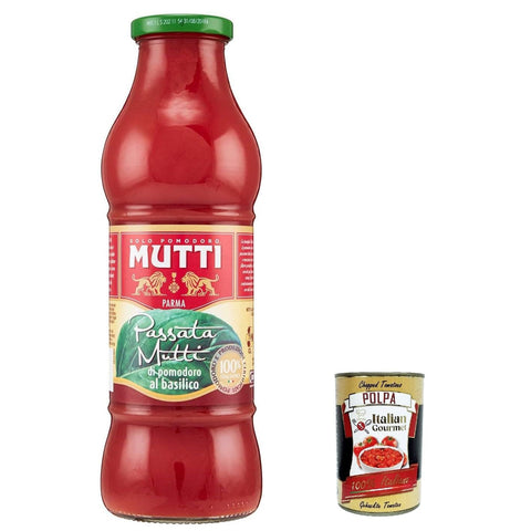 Mutti Passata di Pomodoro con basilico, Tomatenpaste Tomaten sauce mit Basilikum 100% Italienisch 700 g Original