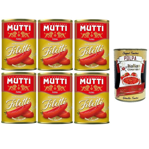 Mutti Filetti Tomaten, 100% Italien 6x400g Original italienisch Feinkost