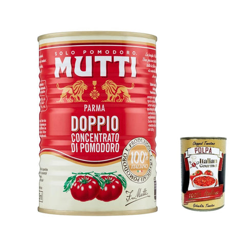 Mutti Gemüse Mutti Doppio Concentrato di Pomodoro, Doppeltes Tomatenkonzentrat,100% Italienische Tomate, 440 g italienisch Original 80042501