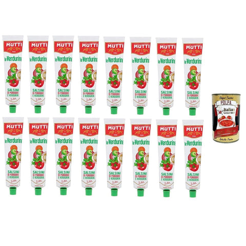 Mutti Koch- & Backzutaten Mutti Le Verdurine Salsina di Pomodoro e Verdurine Le Verdurin Tomaten-Gemüse-Sauce 16x 130 g Original italienisch inkl. Italian Gourmet Polpa 400g 80042549