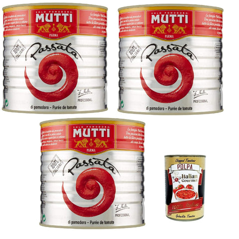 Mutti Passata di Pomodoro Tomatenpaste Tomaten sauce 100% Italienisch 3x 2.5 kg Pastasaucen Original