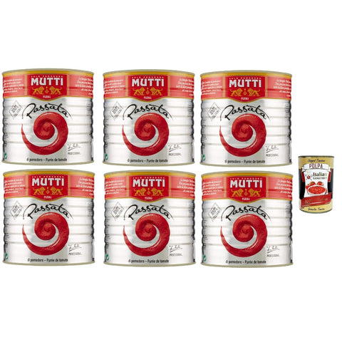 Mutti Pastasaucen Mutti Passata di Pomodoro Tomatenpaste Tomaten sauce 100% Italienisch 6x 2.5 kg Pastasaucen Original 8032804040014