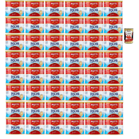 Mutti polpa di Pomodoro Tomatenpulpe Tomaten sauce 100% Italienisch dose 48x210 g italienisch Original Pastasauce + kostenlos Polpa