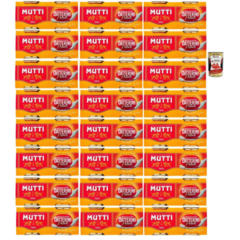 Mutti Pastasaucen Mutti salsa datterini pomodorini pelati, Mutti Datterini geschälte Kirschtomaten, Zart und Süßigkeiten, pasta sauce, 100% italienische Tomaten 48x 220g Original italienisch inkl. Italian Gourmet Polpa 400g 8032804040014