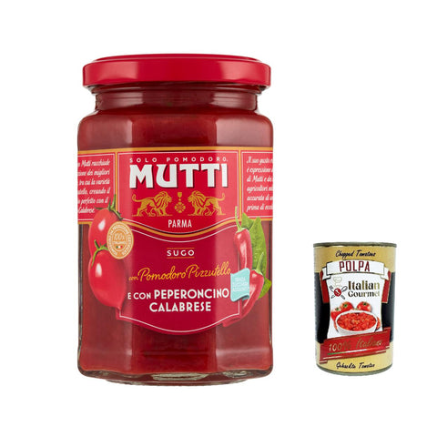 Mutti Sugo con Pomodoro Pizzutello e con Peperoncino Calabrese Pizzutello -Tomatensauce und mit kalabrischen Chilischpfeffer 280 g 6x italienisch Original