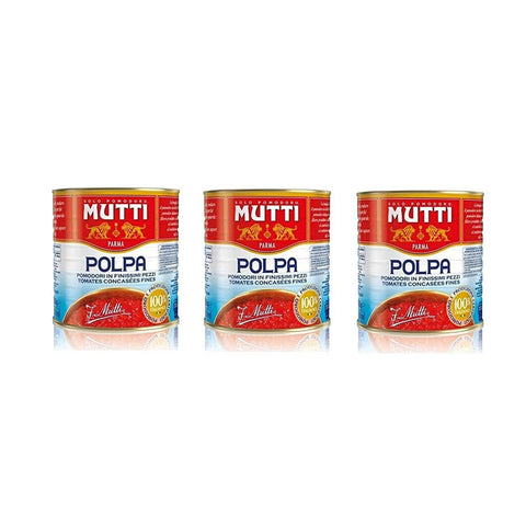 Mutti polpa di Pomodoro Tomatenpulpe Tomaten sauce 100% Italienisch 2 5 Kg 3x italienisch Original Pastasauce
