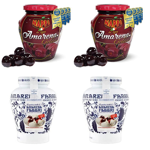 Nappi Fabbri Amarena Kirschen in Sirup 2x Nappi Amarena Obst Und Sirup Kirschen 2x 600g + 460g italienisch Original