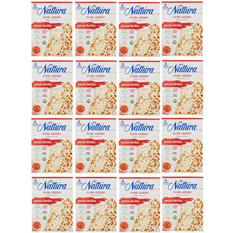 Nattura Brot & Backwaren Nattura Náttúra Senza Lievito Pane Azzimo Ohne Hefe Ungesäuertes Brot Knusprige Brotblätter reich an Ballaststoffen 16x 200g italienisch Original 8000003000481