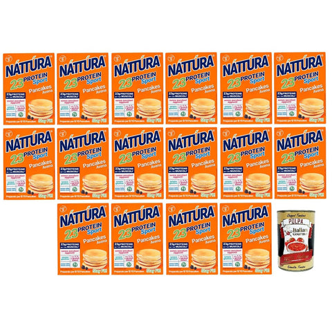 Nattura Koch- & Backzutaten Nattura Náttúra Protein Sport Pancake Avena Protein Mischung aus Hafer für Pfannkuchen Glutenfrei frei von Milch und 16x 200g italienisch Original 8032804040014