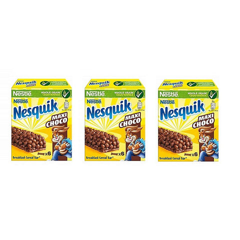 Nesquik Maxi Choco Schokoladensnack Schokoriegel 150 g 3x italienisch Original Heißgetränk