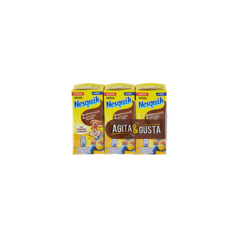Nesquik Kakao & Heiße Schokolade Nesquik Agita e Gusta Milch und Schokolade trinkfertig 6x 3 x 180 ml Original italienisch 8000300379174