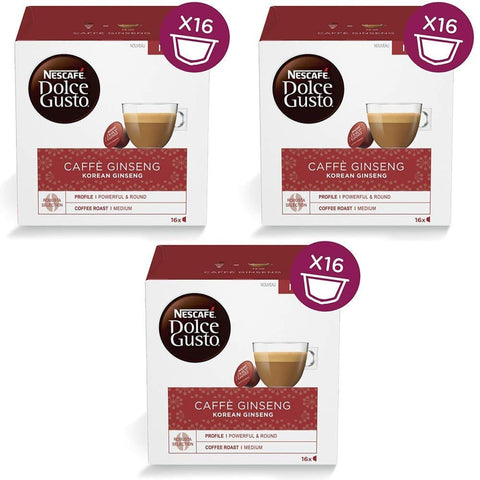 Nestlé Nescafé Dolce Gusto Caffé Ginseng Korean Ginseng Kaffeekapsel Kaffee 16 Kapseln7 3x italienisch Original