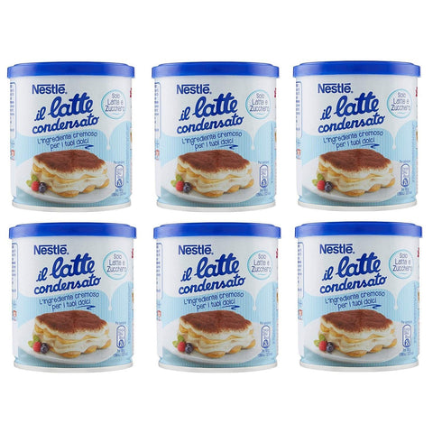 Nestlé il latte condensato Kondensmilch cremige Zutat für Desserts gesüßte konzentrierte Vollmilch 397g 6x Original italienisch