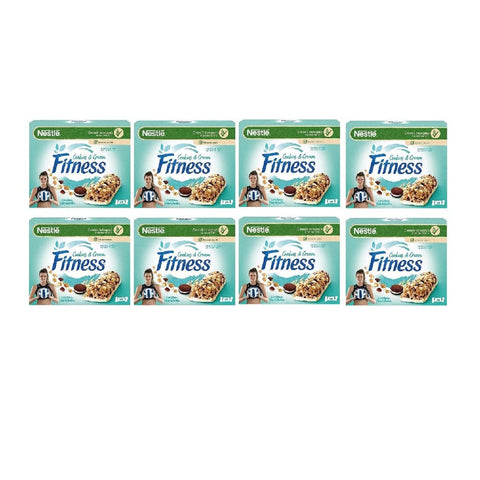 Nestlé Müsliriegel Nestlé Fitness Cookies & Cream Müsliriegel mit Kakaokeksstückchen und weißen Schokoladenstückchen ( 4 x 23,5 g + 8 x 94 g italienisch Original 5900020024121