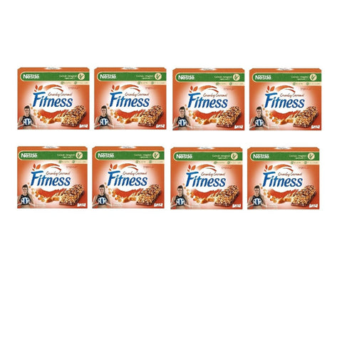 Nestlé Müsliriegel Nestlé Fitness Crunchy Caramel Müsliriegel Vollkornriegel mit Schokolade und Knuspriges Karamell ( 8x 94g + 4 x 23,5g italienisch Original 5900020024923
