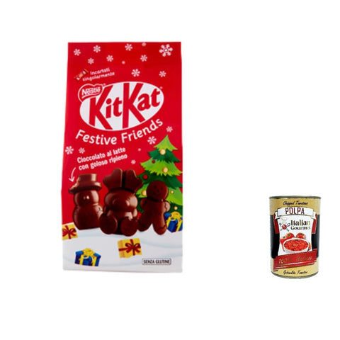 Nestle Praline Nestle NESTLÉ KITKAT FESTIVE FRIENDS MILCHSCHOKOLADEN CHARAKTERE 147 G BEUTEL italienisch Original 8000300424447