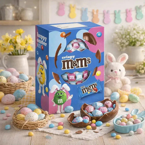 Nestle Riegel Nestle M&M'S CRISPY UOVO DI PASQUA Schokoladenei angereichert mit den berühmten M&M's Crispy Bonbons 3x 156 g italienisch Original