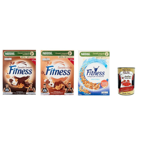 Nestle FITNESS Original, Milchschokolade, Dunkle Schokolade, Cerealien Vollkorn, mit Schokolade und Vollkornmüsli, enthält Vitamine, Calcium & Eisen, 3x 375 g italienisch