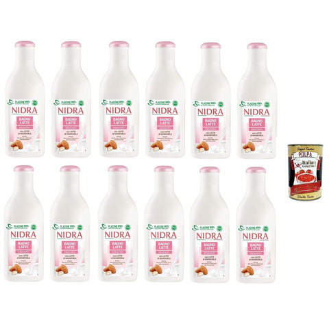 Nidra Bagnolatte Duschgel Nidra Bagnolatte Delicato Duschgel Hilft, die Haut mit Feuchtigkeit zu versorgen und zu reinigen mit Milchproteine und Mandelmilch 12x 750 ml italienisch Original 8032804040014