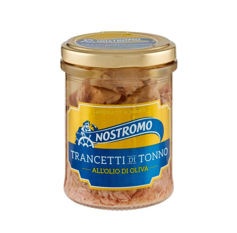 Nostromo Mix Koch- & Backzutaten 4x Nostromo - Trancetti di Tonno all'Olio di Oliva Thunfischfilets in Olivenöl im Glas, 180 g 8005850244842
