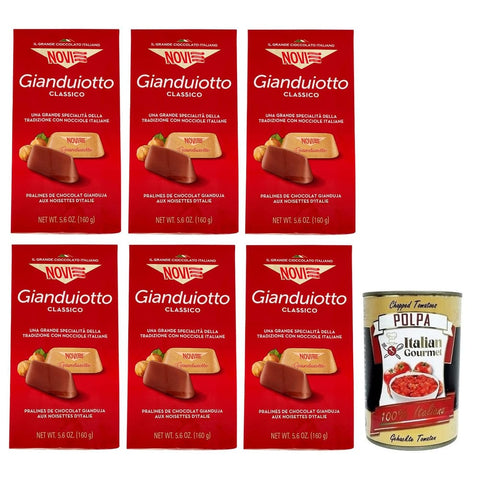 Novi Praline Novi Gianduiotto Classico Pralinen aus Milchschokolade und Gianduia Haselnuss Beutel 6x 160g italienisch Original 8006380233061