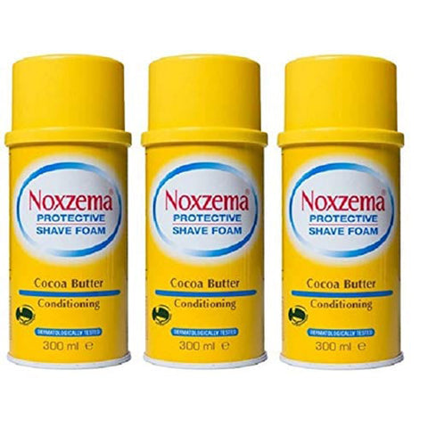 NOXZEMA Shaving foam Cream seife Rasierschaum Cocoa Butter 3x300ml Original italienisch Schäume
