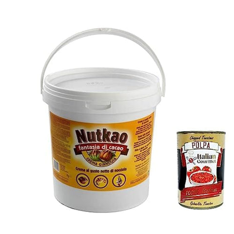 Nutkao Schokoladenaufstrich Nutkao Crema spalmabile gianduia, Streichfähige Gianduja Creme Brotaufstrich Aufstrich 6 Kg italienisch Original 8008245001099