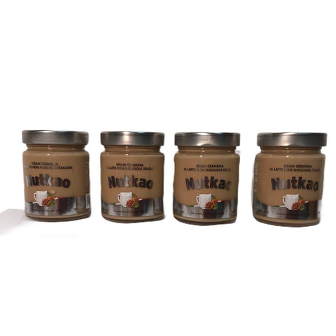 Nutkao gran cremeria. Milch und Haselnusscreme, italienischer Haselnussaufstrich, hohe Qualität 4x350g Original italienisch