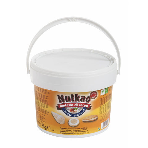 Nutkao Milch und Haselnuss Schokolade Brotaufstrich Aufstrich 1x3kg Original italienisch Gebäck