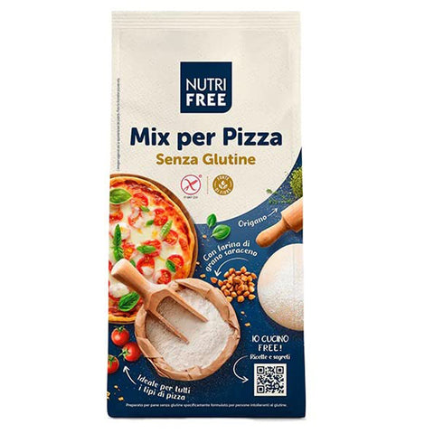 Nutrifree Nutri Free Mix per Pizza Mehl Laktose- und Milcheiweißfrei Glutenfrei 1 Kg-Packung Ideal für alle Arten von Pizza italienisch Original
