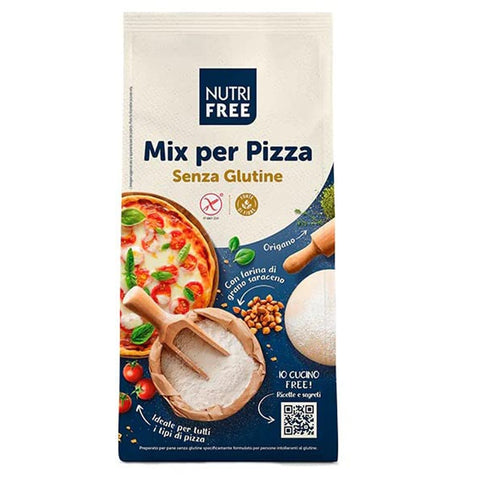 Nutrifree Brot Nutrifree Nutri Free Mix per Pizza Mehl Laktose- und Milcheiweißfrei Glutenfrei 1 Kg-Packung Ideal für alle Arten von Pizza italienisch Original 8008696026580