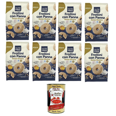 Nutrifree Kekse Nutrifree Frollini con Panna senza glutine Glutenfreie Kekse mit Sahne 8x250 gr italienisch Original 8032804040014