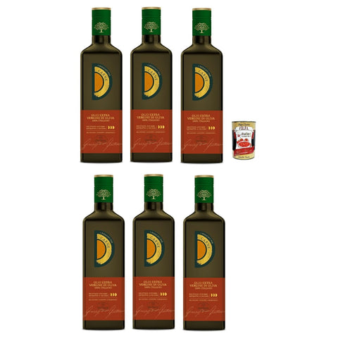 Olitalia Oliven Olitalia Olio Extravergine di Oliva, I Dedicati Carne, Natives Olivenöl extra für Fleischgerichte, 6x 500ml Original italienisch inkl. Italian Gourmet Polpa 400g 8032804040014
