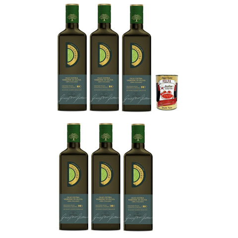 Olitalia Oliven Olitalia Olio Extravergine di Oliva, I Dedicati Verdure, Natives Olivenöl extra für Gemüse 6x 500ml inkl. Italian Gourmet polpa 400g Original italienisch 8032804040014
