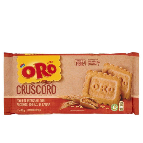 Oro Saiwa cruscoro Italienisch brauner Zucker kekse 400 g 6x italienisch Original