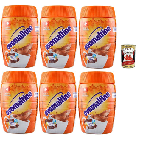 Ovomaltine Malzkaffee Ovomaltine Preparato Solubile, Malzhaltiges Getränkepulver Kakaogeschmackl, Kakaopulver, 6x 400g Original italienisch inkl. Italian Gourmet Polpa 400g 8032804040014